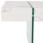 Table basse rectangulaire pieds en verre