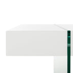 Table basse rectangulaire pieds en verre