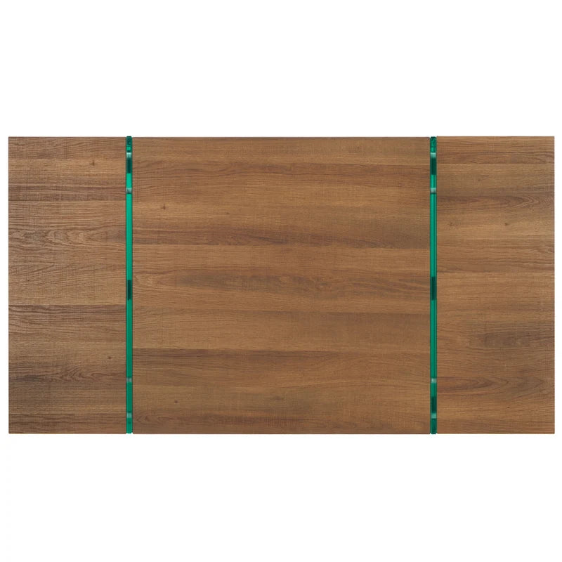 Table basse rectangulaire pieds en verre