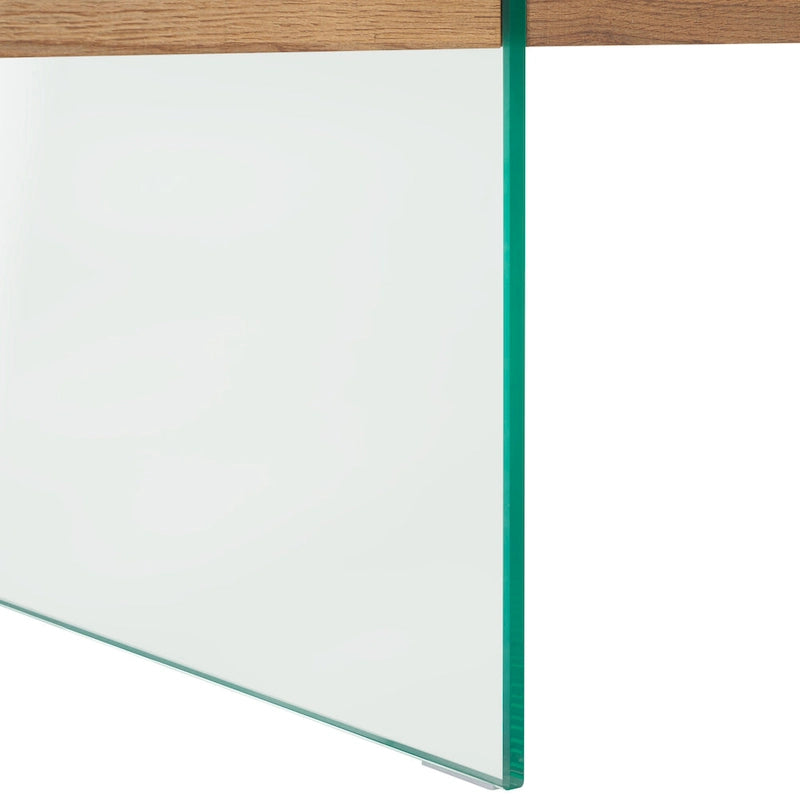 Table basse rectangulaire pieds en verre