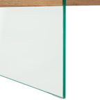 Table basse rectangulaire pieds en verre