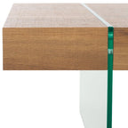 Table basse rectangulaire pieds en verre
