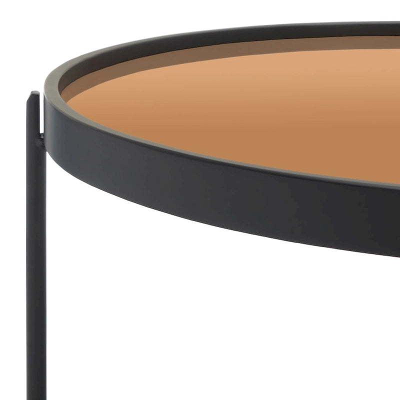 Table basse ovale miroir - 32 po L x 23 po P x 14 po H - 32Lx23Px14H