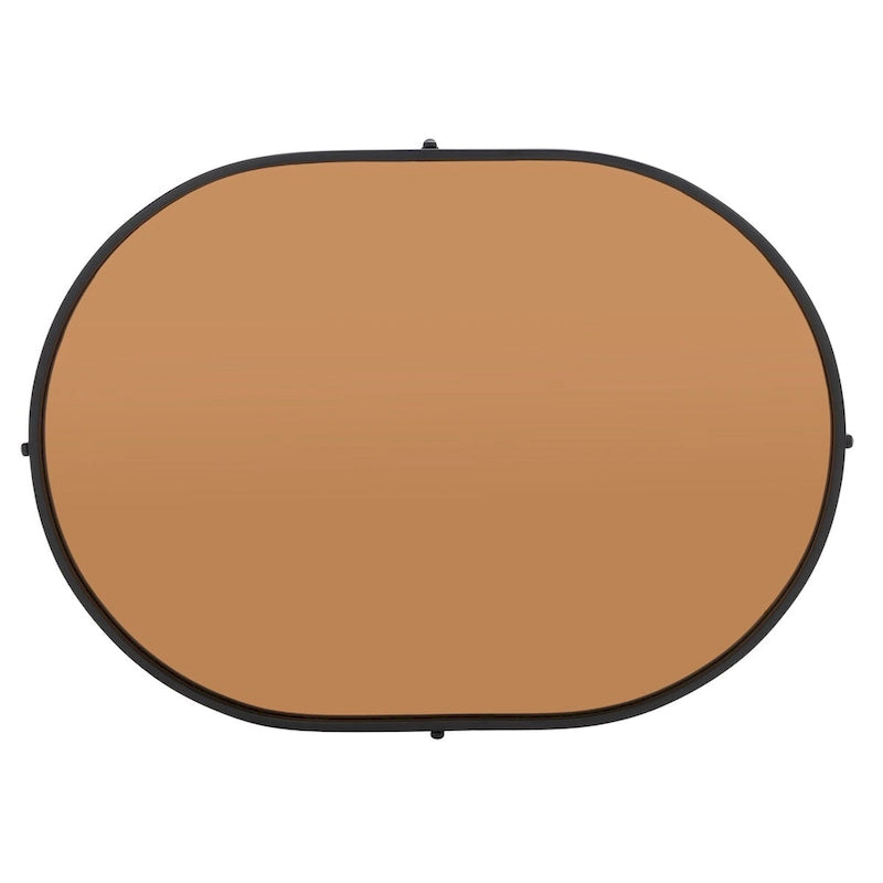 Table basse ovale miroir - 32 po L x 23 po P x 14 po H - 32Lx23Px14H