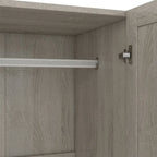 Armoire à 3 portes persiennes avec étagères