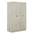 Armoire à 3 portes persiennes avec étagères