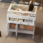 Meuble de présentation et de rangement pour bijoux avec plateau en verre et commode sécurisée