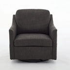 Fauteuil pivotant d'appoint en tissu moderne avec ports USB