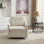 Fauteuil pivotant d'appoint en tissu moderne avec ports USB