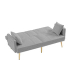 Canapé-lit futon en velours avec pieds en métal doré pour salon, entrée, couloir, bureau