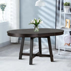 Table de salle à manger extensible vintage et élégante avec rallonge amovible