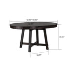Table de salle à manger extensible vintage et élégante avec rallonge amovible