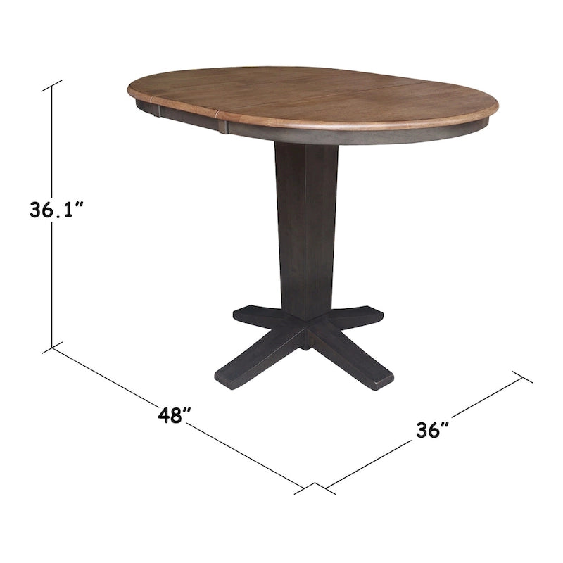 Tabouret de comptoir de ferme à fuseaux de 24 po - 18L x 21P x 39H