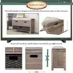 Banc de rangement avec panier amovible et 2 tiroirs