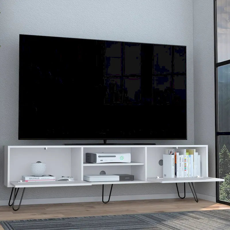 Meuble TV 2 portes Pieds épingles