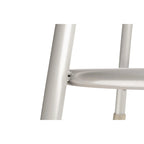 Tabouret en acier rembourré de vinyle résistant, 24 po, gris