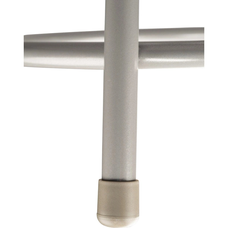Tabouret en acier rembourré de vinyle résistant, 24 po, gris