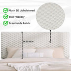Lit plateforme rembourré 3D en peluche Colombe Blanche