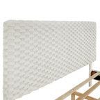 Lit plateforme rembourré 3D en peluche Colombe Blanche