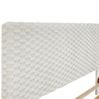Lit plateforme rembourré 3D en peluche Colombe Blanche