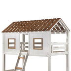 Table de salle à manger, double pied central, bois blanc cassé, 239-345 cm